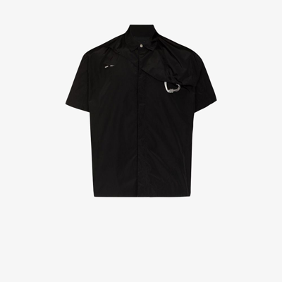 Shop Heliot Emil Carabiner Short Sleeve Shirt In Black