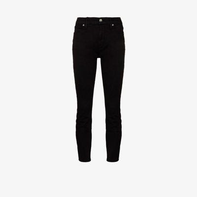 Shop Good American Good Legs Cropped Jeans - Women's - Cotton/recycled Cotton/polyester/elastane In Black