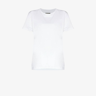 Shop Isabel Marant White Annax Logo Print Organic Cotton T-shirt