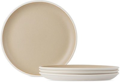 Shop Jars Céramistes White & Tan Studio Plate Set In Kraft