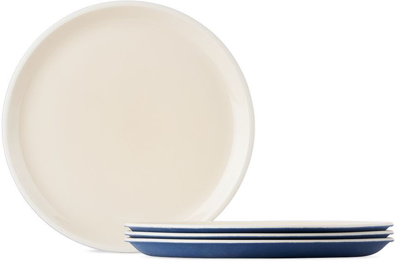 Shop Jars Céramistes Blue & Beige Studio 2.0 Dinner Plate Set In Nude Cobalt