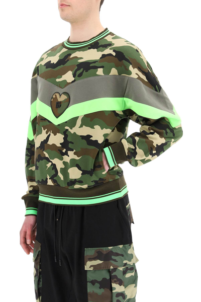 Shop Dolce & Gabbana Camouflage Print Sweatshirt In Mimetico1 F Multicol (khaki)