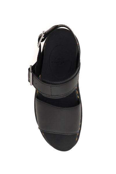 Shop Dr. Martens' Leather Voss Sandlas In Black (black)
