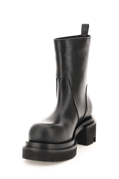 Shop Rick Owens Leather Boots In Black Black (black)