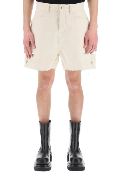 Shop Rick Owens Spartan Shorts In Natural (beige)