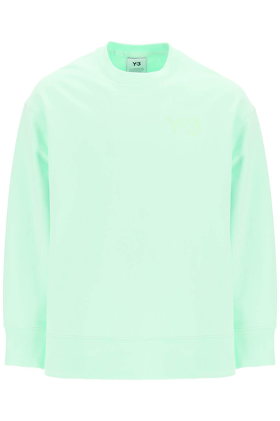 Shop Y-3 Chest Logo Sweatshirt In Glow Green (green)