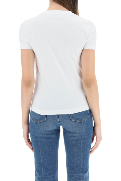 Shop Stella Mccartney Logo Patch T-shirt In Pure White (white)