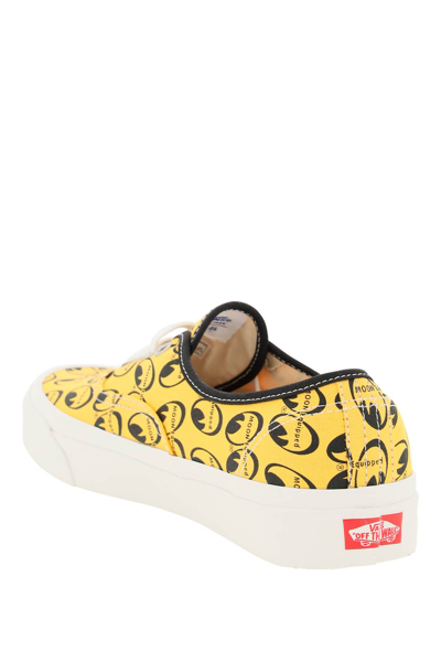 Shop Vans Authentic 44 Dx Sneakers With Mooneye Print In Plaid Patrt Blu (yellow)
