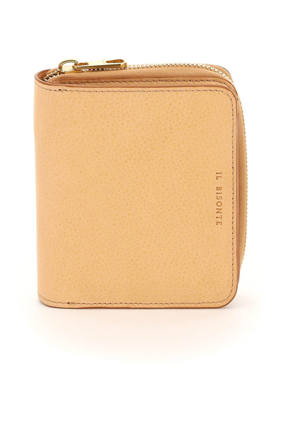 Shop Il Bisonte Grained Leather Wallet In Naturale (beige)