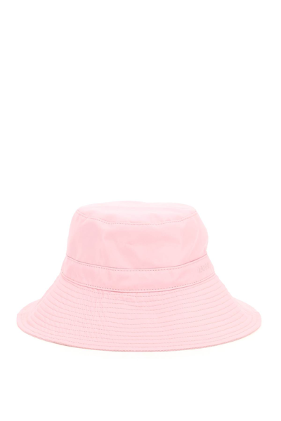 Shop Ganni Nylon Bucket Hat In Pink Nectar (pink)