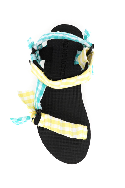 Shop Arizona Love Trekky Vichy Sandals In Yellow Mint (yellow)