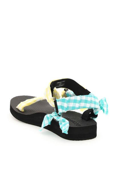 Shop Arizona Love Trekky Vichy Sandals In Yellow Mint (yellow)