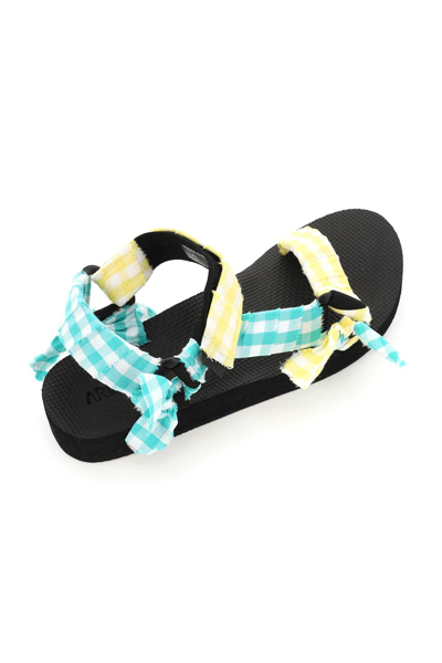 Shop Arizona Love Trekky Vichy Sandals In Yellow Mint (yellow)