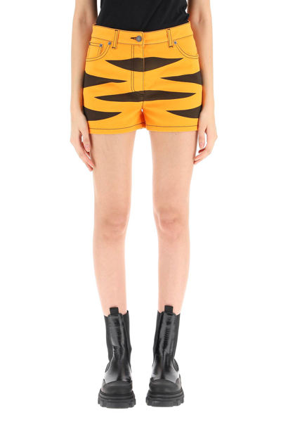 Shop Moschino Chinese New Year Capsule Tiger Shorts In Fantasia Arancio (orange)