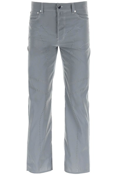 Shop 032c Reflective Pants In Silver (grey)