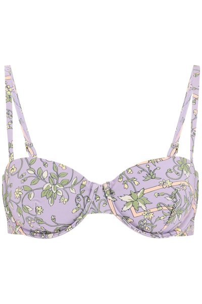 TORY BURCH PRINTED BALCONETTE BIKINI TOP 