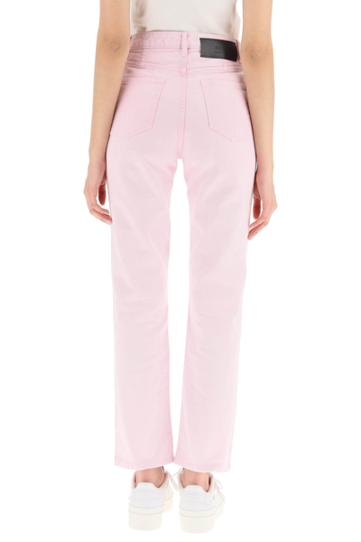 Shop Ami Alexandre Mattiussi High-waisted Jeans In Pale Pink (pink)