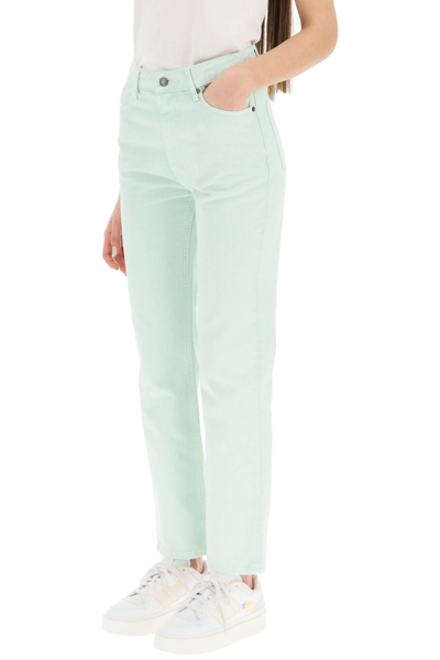 Shop Ami Alexandre Mattiussi High-waisted Jeans In Aqua (light Blue)