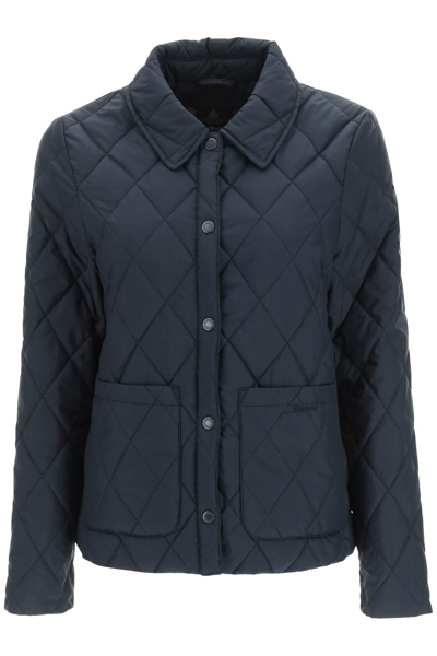 Shop Barbour Colliford Quilted Jacket In Dk Navy (blue)