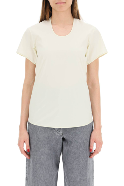 Shop Lemaire Poplin Soft T-shirt In Lemon Glaze (beige)