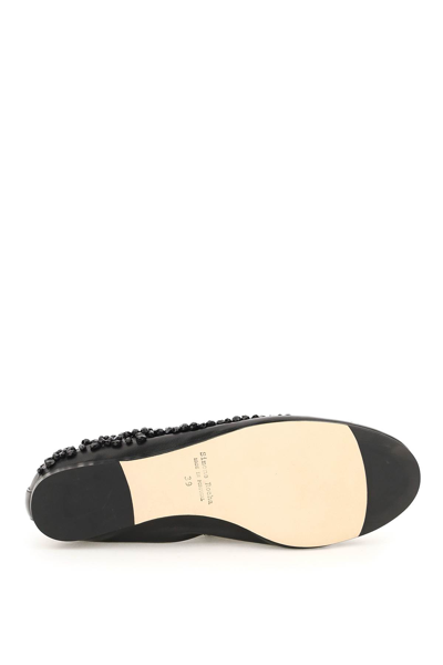 Simone Rocha Embellished Ballerina With Ankle Strap In Black | ModeSens