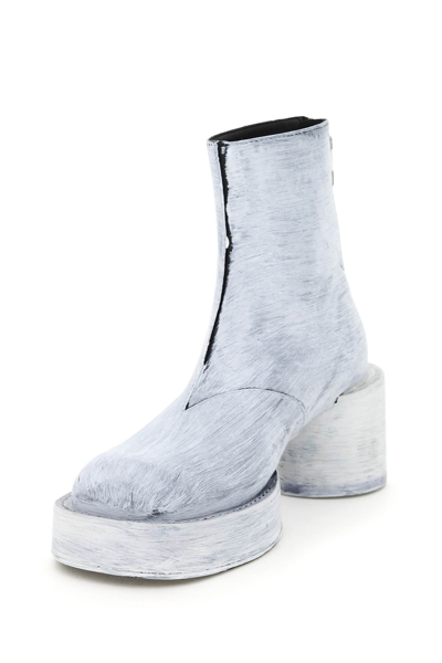 Mm6 Maison Margiela Zippered Boots In White | ModeSens