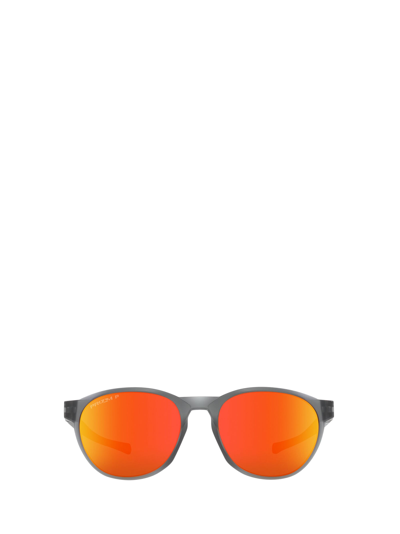 Shop Oakley Oo9126 Matte Grey Smoke Sunglasses