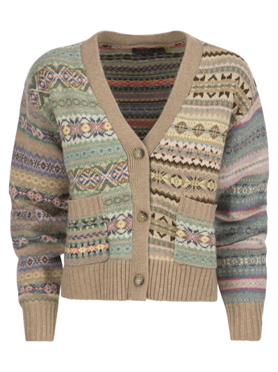 Shop Polo Ralph Lauren Fair Isle V-neck Cardigan In Multicolor