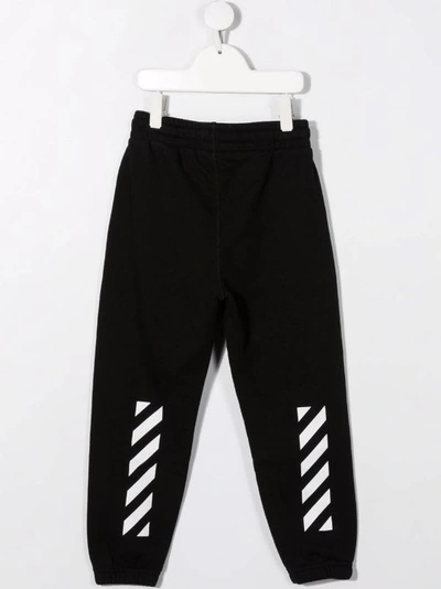Shop Off-white Off Helvetica Sweatpant In Black White