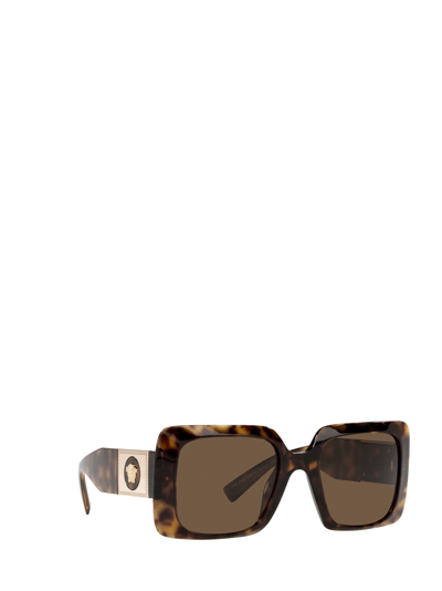 Shop Versace Ve4405 Havana Sunglasses