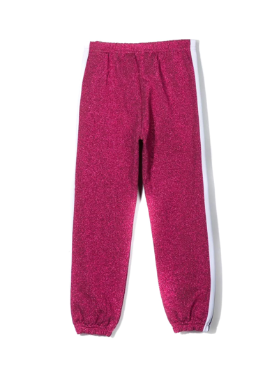 Shop Palm Angels Magenta Cotton Blend Track Pants In Fuxia