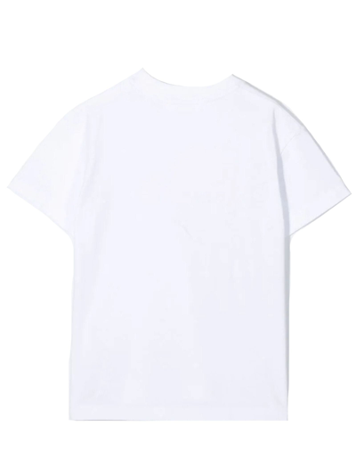 Shop Palm Angels White Cotton T-shirt In Bianco