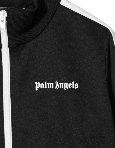 Shop Palm Angels Black Cotton Blend Jacket In Nero