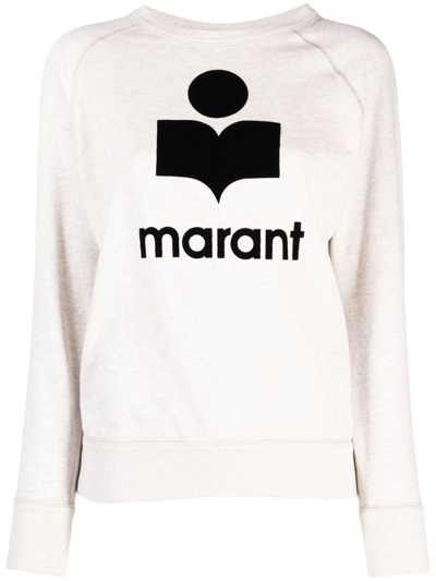 Shop Isabel Marant Étoile Beige Cotton Blend Sweatshirt In Naturale