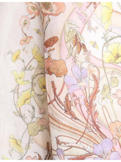 Shop Zimmermann Floral Linen Shorts In Fantasia