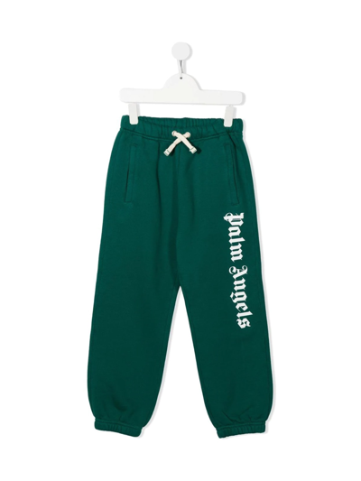 Shop Palm Angels Classic Overlogo Sweat Pant In Forest Green