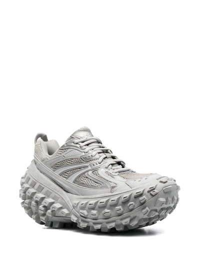 Shop Balenciaga Defender Chunky-sole Sneakers In Grey