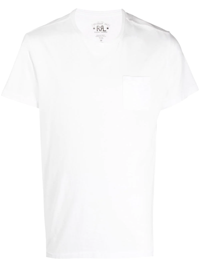 Shop Ralph Lauren Rrl Chest-pocket Crew-neck T-shirt In Weiss