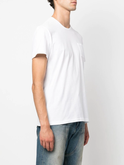 Shop Ralph Lauren Rrl Chest-pocket Crew-neck T-shirt In Weiss