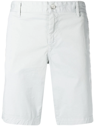 Hugo Boss Slim-fit Regular-rise Shorts In Stretch Cotton In White