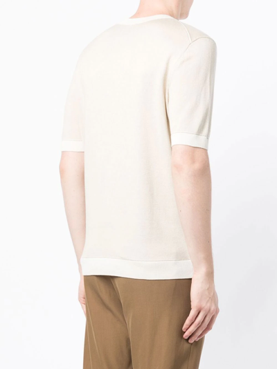 Shop Hugo Boss Teo Silk-cotton T-shirt In Brown