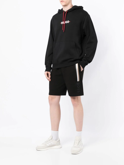 Shop Hugo Boss Lamson 94 Track Shorts In Black