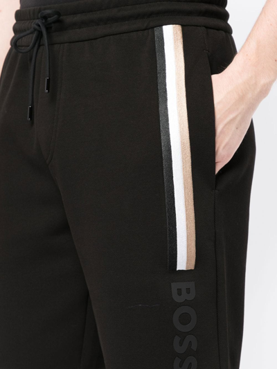 Shop Hugo Boss Lamson 94 Track Shorts In Black