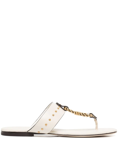 Shop Tory Burch Vintage Plaque Sandal In Weiss
