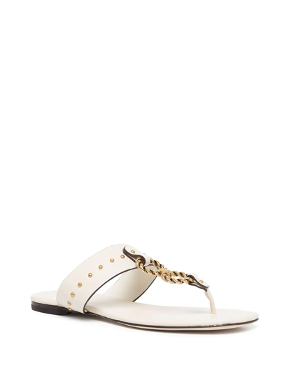 Shop Tory Burch Vintage Plaque Sandal In Weiss