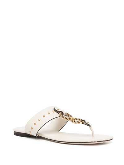 Tory Burch Vintage Plaque Flip Flop In Weiss
