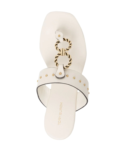 Shop Tory Burch Vintage Plaque Sandal In Weiss