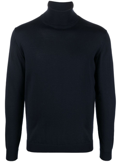 Shop Roberto Collina Roll-neck Long-sleeve Jumper In Blau