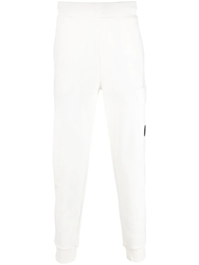 Shop C.p. Company Logo-patch Track Pants In Weiss