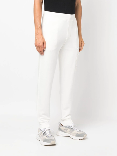 Shop C.p. Company Logo-patch Track Pants In Weiss